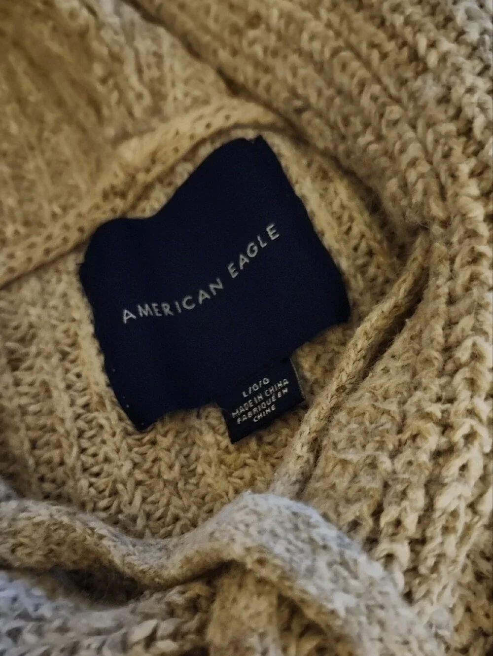 American Eagle Outfitters Men's Crewneck Hoodie Sweater in Grey